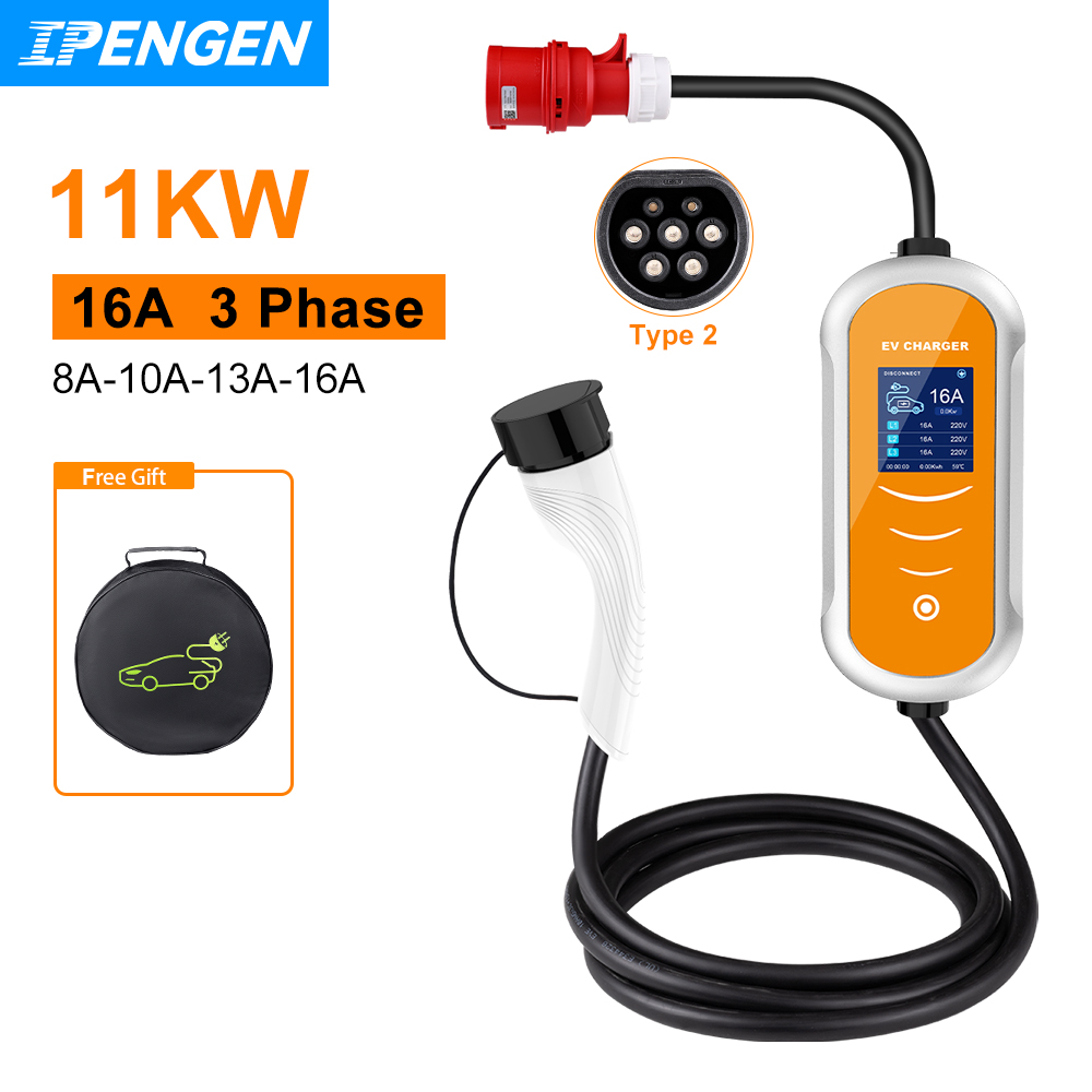 IPENGEN EV-Ladegerät 16 A 11 k – Type 2 Portable Ev Charger 11Kw Cee Bewertung und Preis