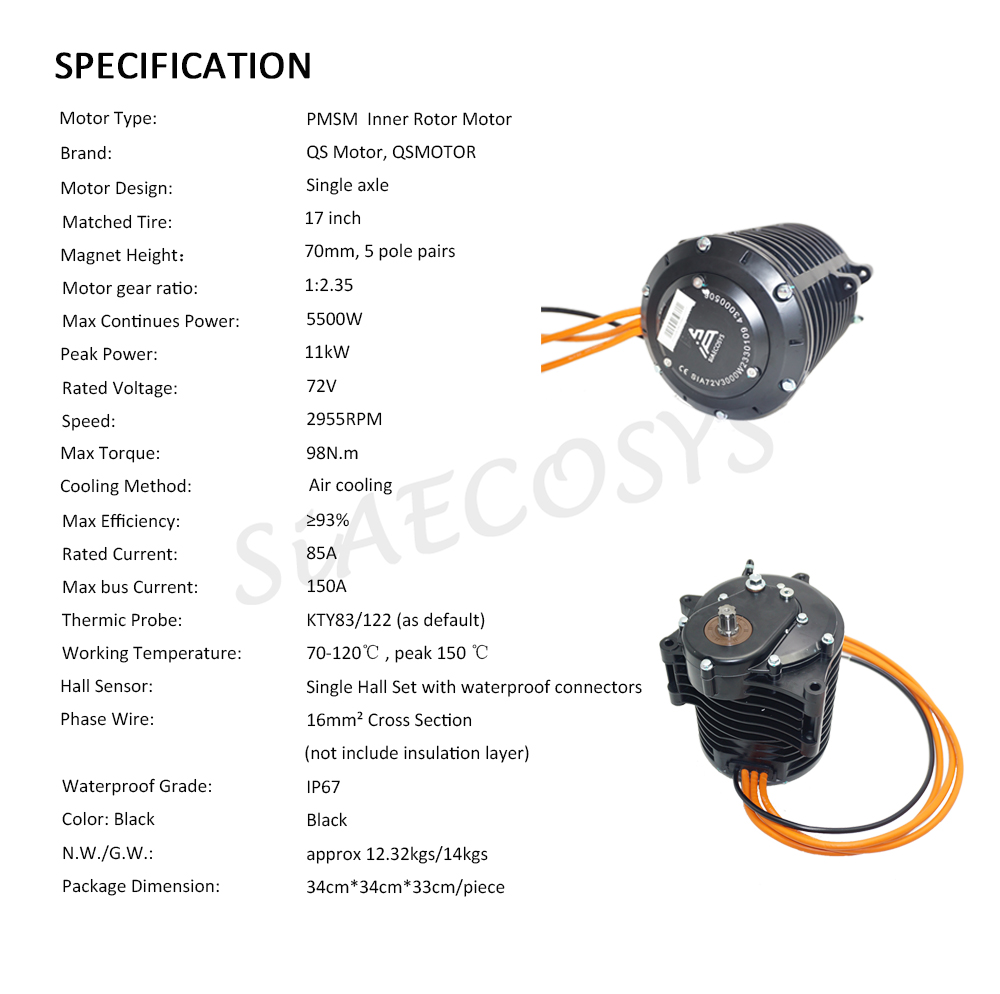 QSMOTOR QS138 70H V3 3000W 750 – Fardriver Nd72850 Controller Bewertung und Preis
