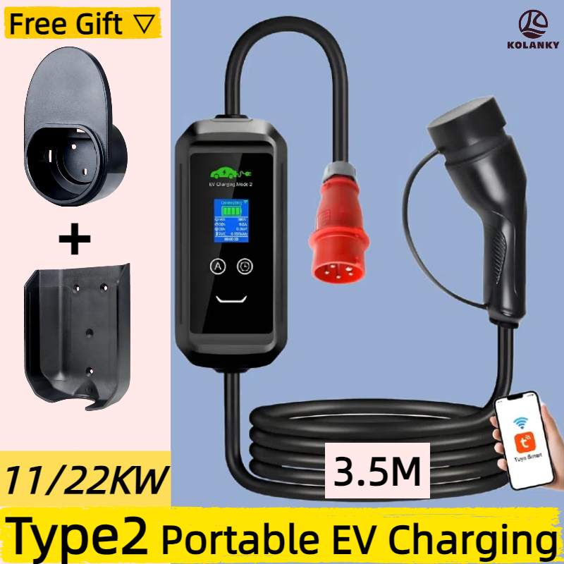 3,5 m Kabel Typ2 EV tragbares  – Type 2 Portable Ev Charger 11Kw Cee Bewertung und Preis
